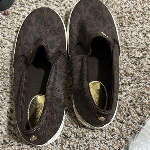 Michael Kors Brown Slip-On Sneakers